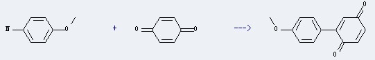 The 2-(4-Methoxyphenyl)cyclohexa-2,5-diene-1,4-dione could be obtained by the reactants of 4-methoxy-aniline and [1,4]benzoquinone